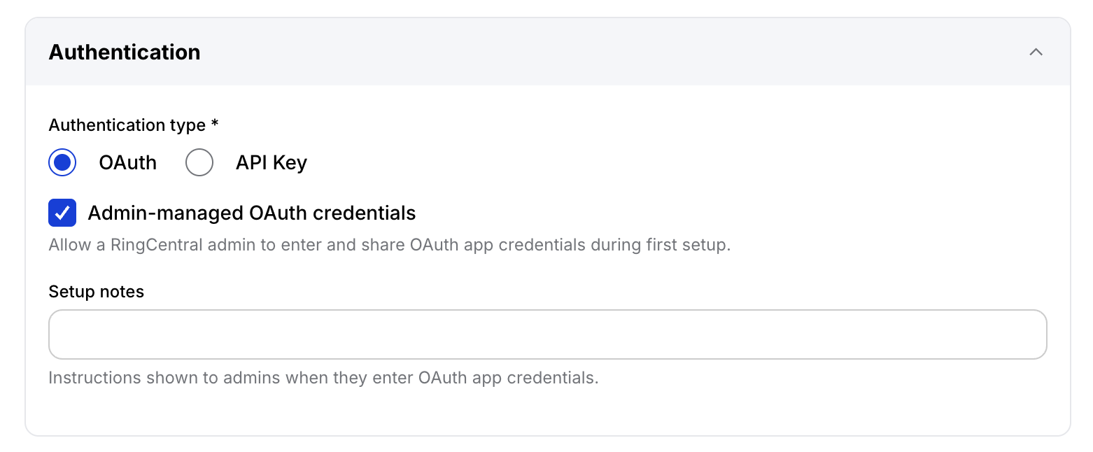 Auth page