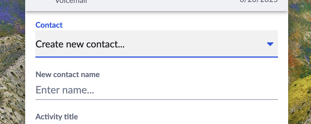 Create contact in a CRM