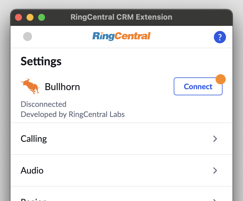 Connect to Bullhorn
