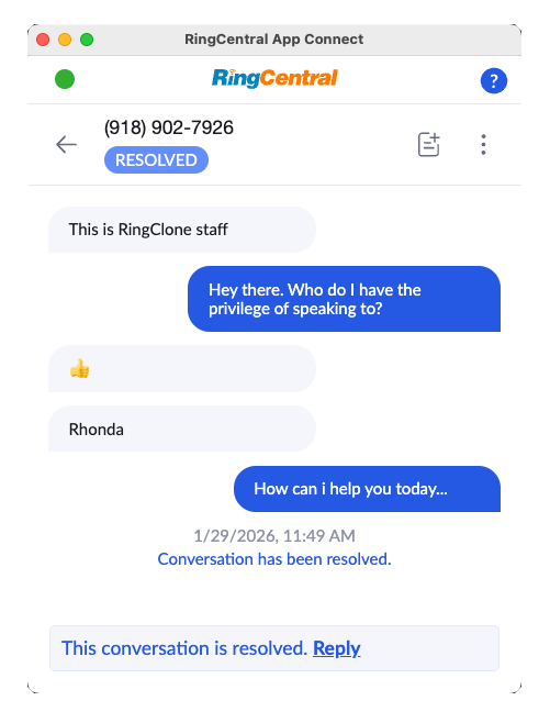 Shared SMS inbox message/conversation
